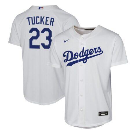 Kyle Tucker Los Angeles Dodgers Nike Youth Home Replica Jersey - White - Front View