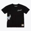 Chicago Bulls Mitchell & Ness Chrome Heritage T-Shirt - Black - Front View