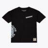 Golden State Warriors Mitchell & Ness Chrome Heritage T-Shirt - Black - Front View
