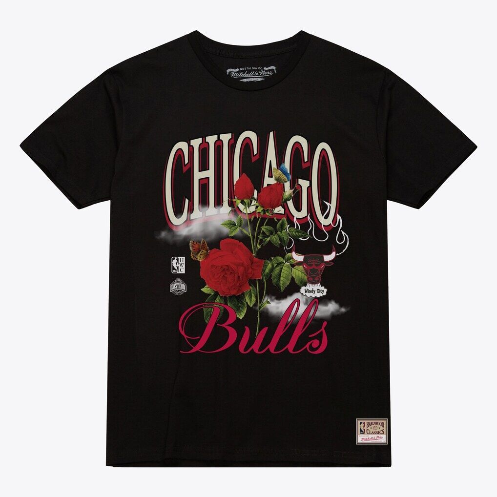 Chicago Bulls Mitchell & Ness Unisex Floral Graphic T-Shirt