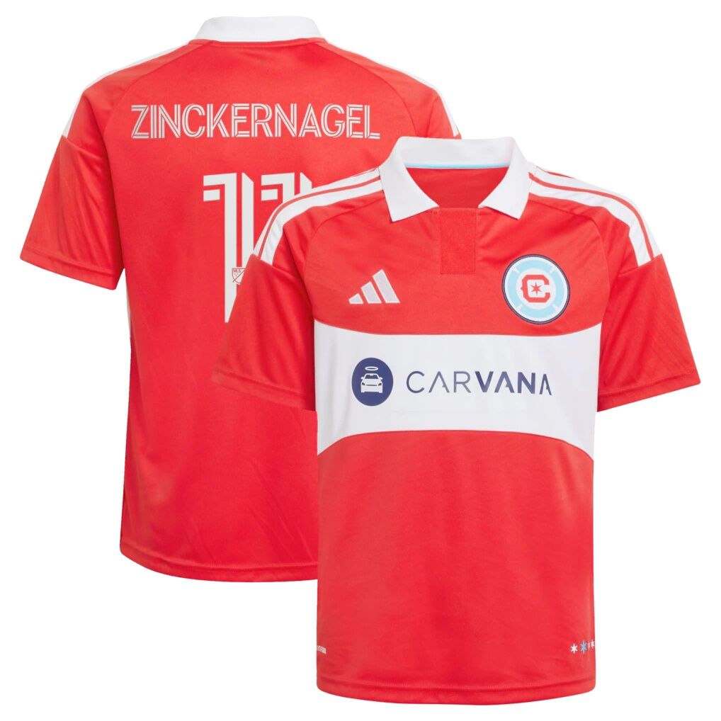 Philip Zinckernagel Chicago Fire adidas Youth 2026 Forever Red Replica Jersey