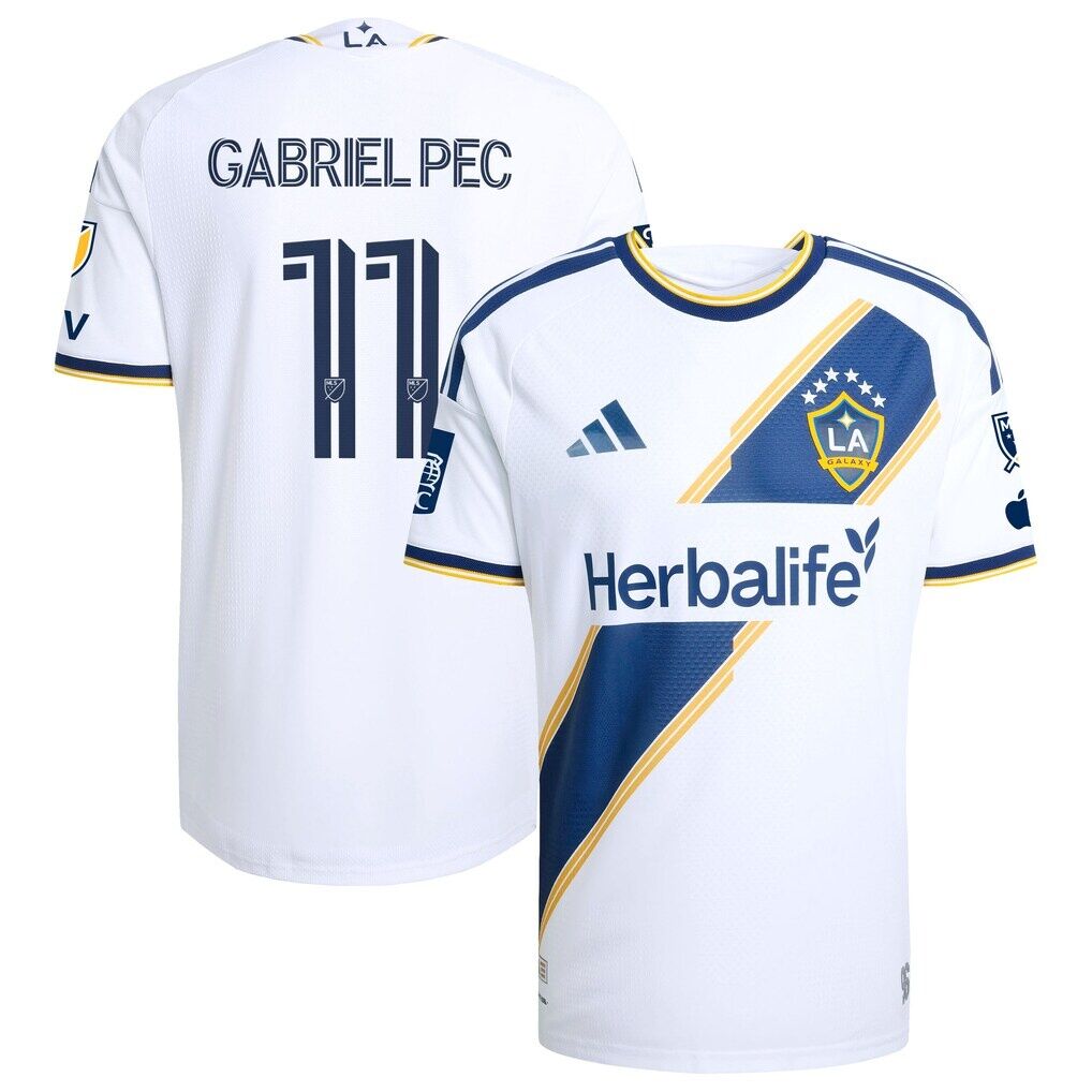 Gabriel Pec LA Galaxy adidas 2026 The VeloCITY Kit On-Field Authentic Patch Jersey