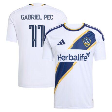 Gabriel Pec LA Galaxy adidas 2026 The VeloCITY Kit Replica Jersey - White - Front View