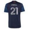 Aiden O'Neill New York City FC adidas 2026 The All Nations Kit Replica Jersey - Blue - Detail View