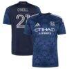 Aiden O'Neill New York City FC adidas 2026 The All Nations Kit Replica Jersey - Blue - Front View