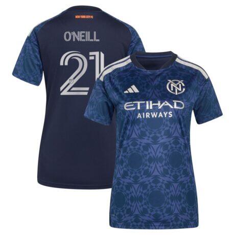 Aiden O'Neill New York City FC adidas Women's 2026 The All Nations Kit Replica Jersey - Blue - Front View