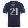 Aiden O'Neill New York City FC adidas Youth 2026 The All Nations Kit Replica Jersey - Blue - Detail View