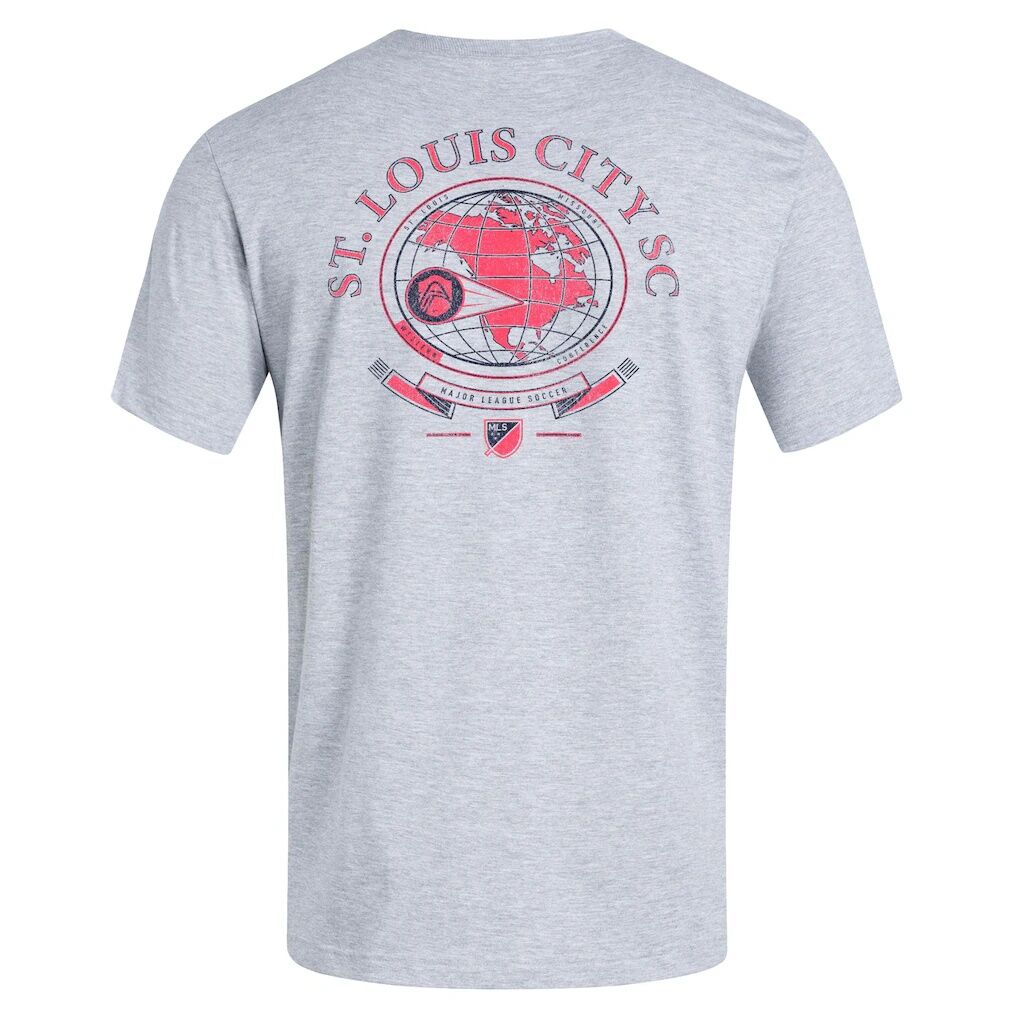 St. Louis CITY SC adidas World Pitch T-Shirt - Heather Gray