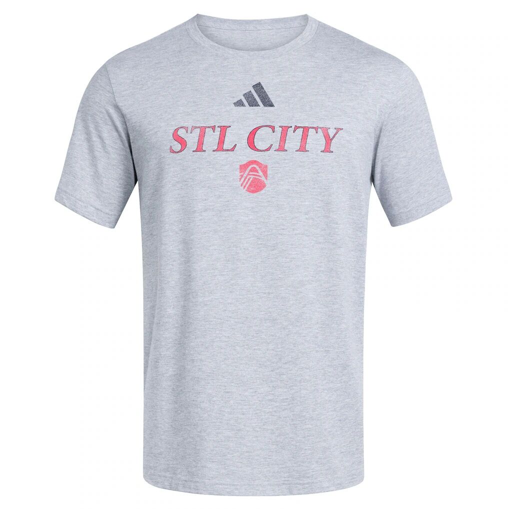 St. Louis CITY SC adidas World Pitch T-Shirt - Heather Gray