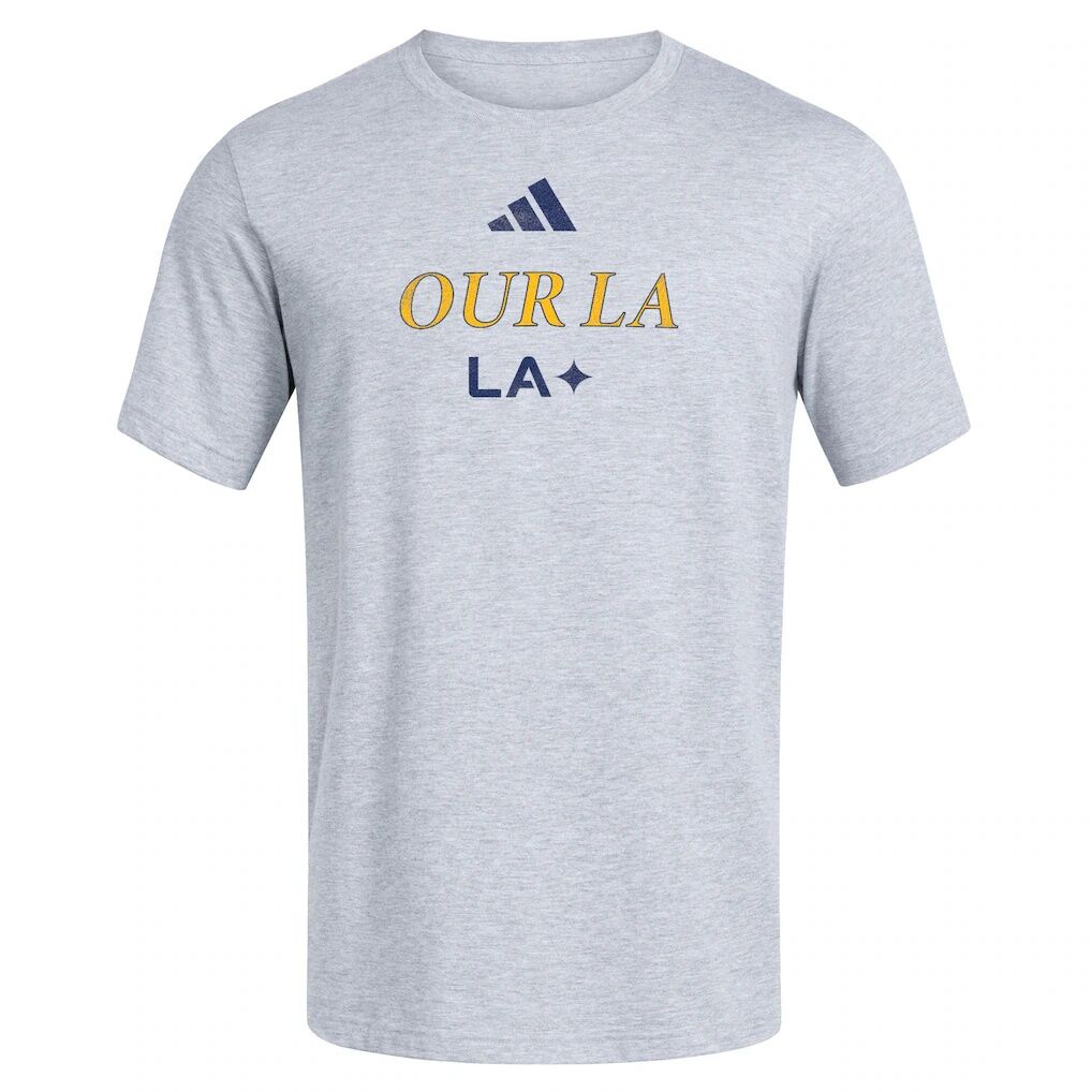 LA Galaxy adidas World Pitch T-Shirt - Heather Gray