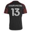 Eric Maxim Choupo-Moting New York Red Bulls adidas 2026 The Rooted Kit Replica Jersey - Black - Detail View