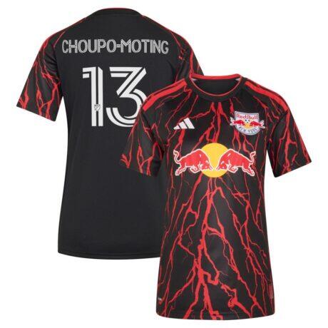Eric Maxim Choupo-Moting New York Red Bulls adidas Women's 2026 The Rooted Kit Replica Jersey - Black - Front View