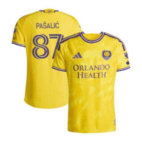 Marco Pašalić Orlando City SC adidas 2026 Sunken Treasure Kit On-Field Authentic Patch Jersey - Yellow - Front View