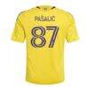 Marco Pašalić Orlando City SC adidas Youth 2026 Sunken Treasure Kit Replica Jersey - Yellow - Detail View