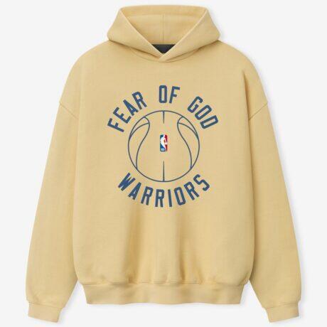 Golden State Warriors Fear of God x Barkley L. Hendricks Unisex 90's Hoodie - Gold - Front View