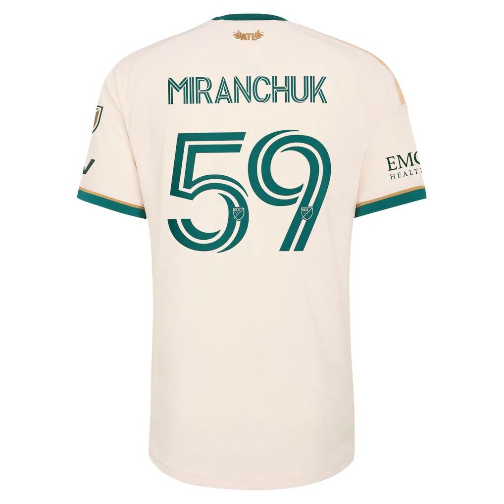 Aleksei Miranchuk Atlanta United FC adidas 2026 Spirit of ’96 On-Field Authentic Patch Jersey – Tan