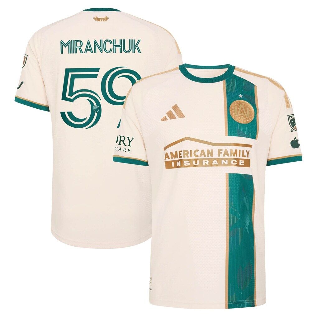 Aleksei Miranchuk Atlanta United FC adidas 2026 Spirit of ’96 On-Field Authentic Patch Jersey – Tan