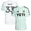 Owen Wolff Austin FC adidas 2026 The Rooted Kit On-Field Authentic Patch Jersey - White - Front View
