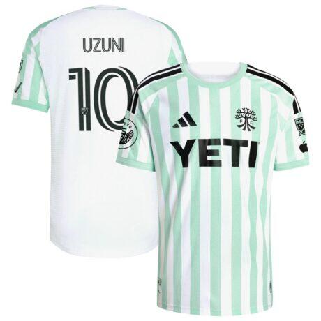 Myrto Uzuni Austin FC adidas 2026 The Rooted Kit On-Field Authentic Patch Jersey - White - Front View