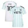 Myrto Uzuni Austin FC adidas Women's 2026 The Rooted Kit Replica Jersey - White - Front View