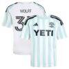 Owen Wolff Austin FC adidas Youth 2026 The Rooted Kit Replica Jersey - White - Front View