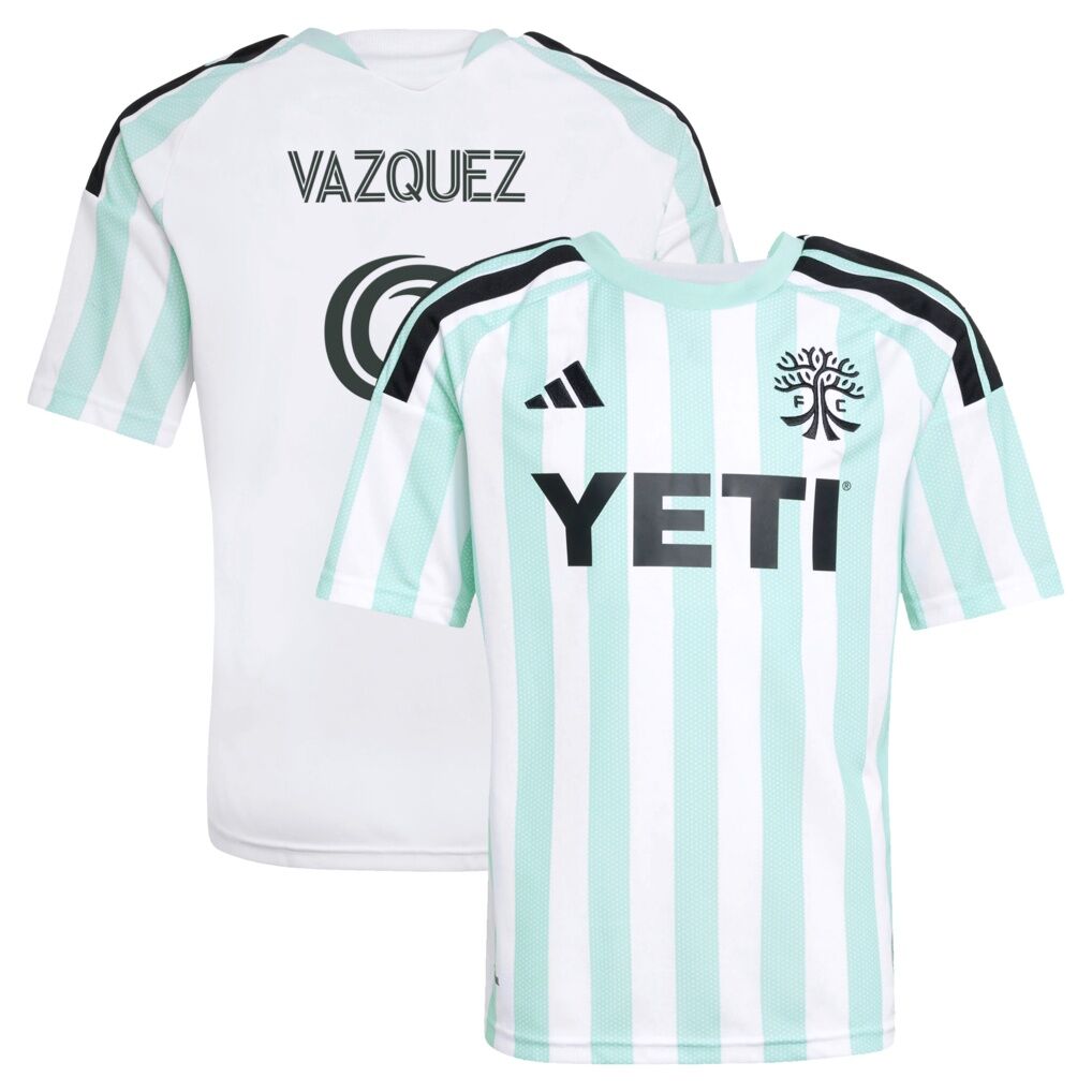 Brandon Vazquez Austin FC adidas Youth  2026 The Rooted Kit Replica Jersey