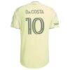 David Da Costa Portland Timbers adidas 2026 Civic Stadium Kit On-Field Authentic Patch Jersey - Yellow - Detail View
