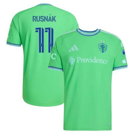 Albert Rusnak Seattle Sounders FC adidas 2026 The Evergreen State Kit On-Field Authentic Patch Jersey - - Front View