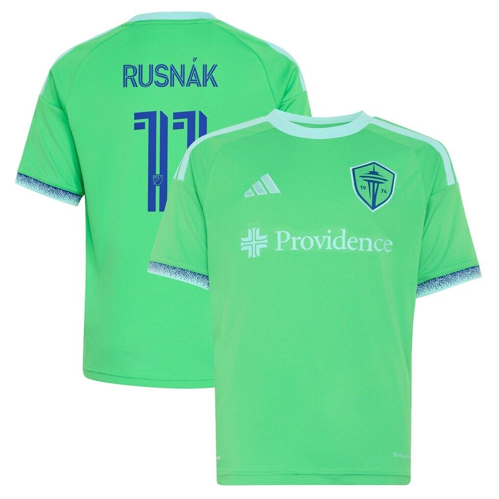Albert Rusnak Seattle Sounders FC adidas Youth The Evergreen State Kit Replica Jersey - Rave Green