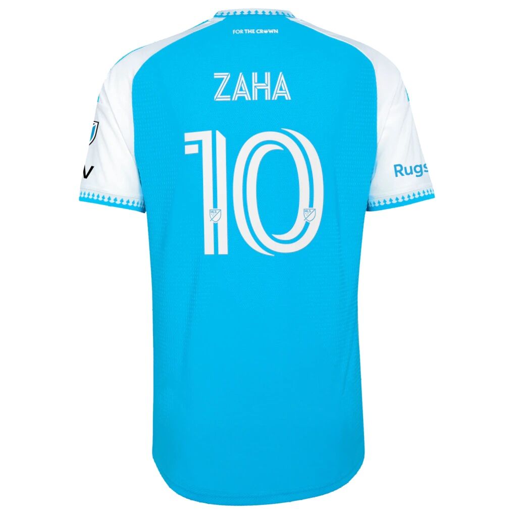 Wilfried Zaha Charlotte FC adidas 2026 Carolina Kit: Crowns Up On-Field Authentic Patch Jersey