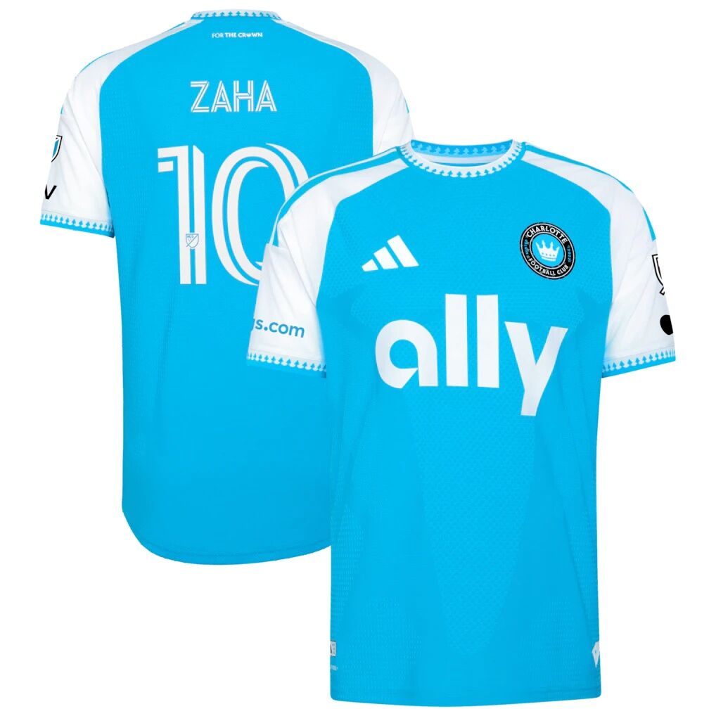 Wilfried Zaha Charlotte FC adidas 2026 Carolina Kit: Crowns Up On-Field Authentic Patch Jersey