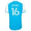 Pep Biel Charlotte FC adidas 2026 Carolina Kit: Crowns Up On-Field Authentic Patch Jersey - Blue - Detail View