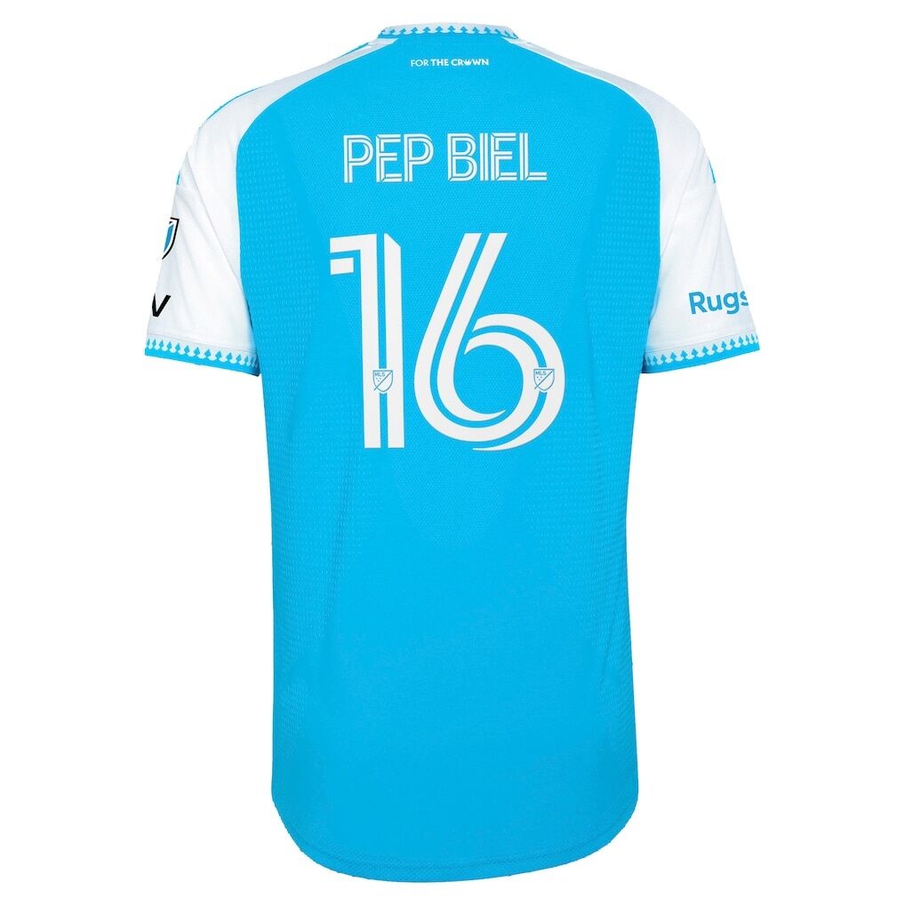 Pep Biel Charlotte FC adidas 2026 Carolina Kit: Crowns Up On-Field Authentic Patch Jersey