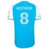 Ashley Westwood Charlotte FC adidas 2026 Carolina Kit: Crowns Up On-Field Authentic Patch Jersey - Blue - Detail View