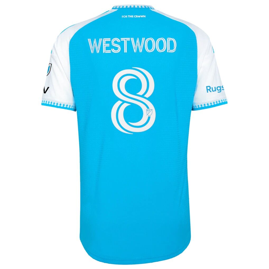 Ashley Westwood Charlotte FC adidas 2026 Carolina Kit: Crowns Up On-Field Authentic Patch Jersey