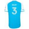 Tim Ream Charlotte FC adidas 2026 Carolina Kit: Crowns Up On-Field Authentic Patch Jersey - Blue - Detail View