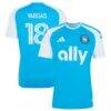 Kerwin Vargas Charlotte FC adidas 2026 Carolina Kit: Crowns Up Replica Jersey - Blue - Front View