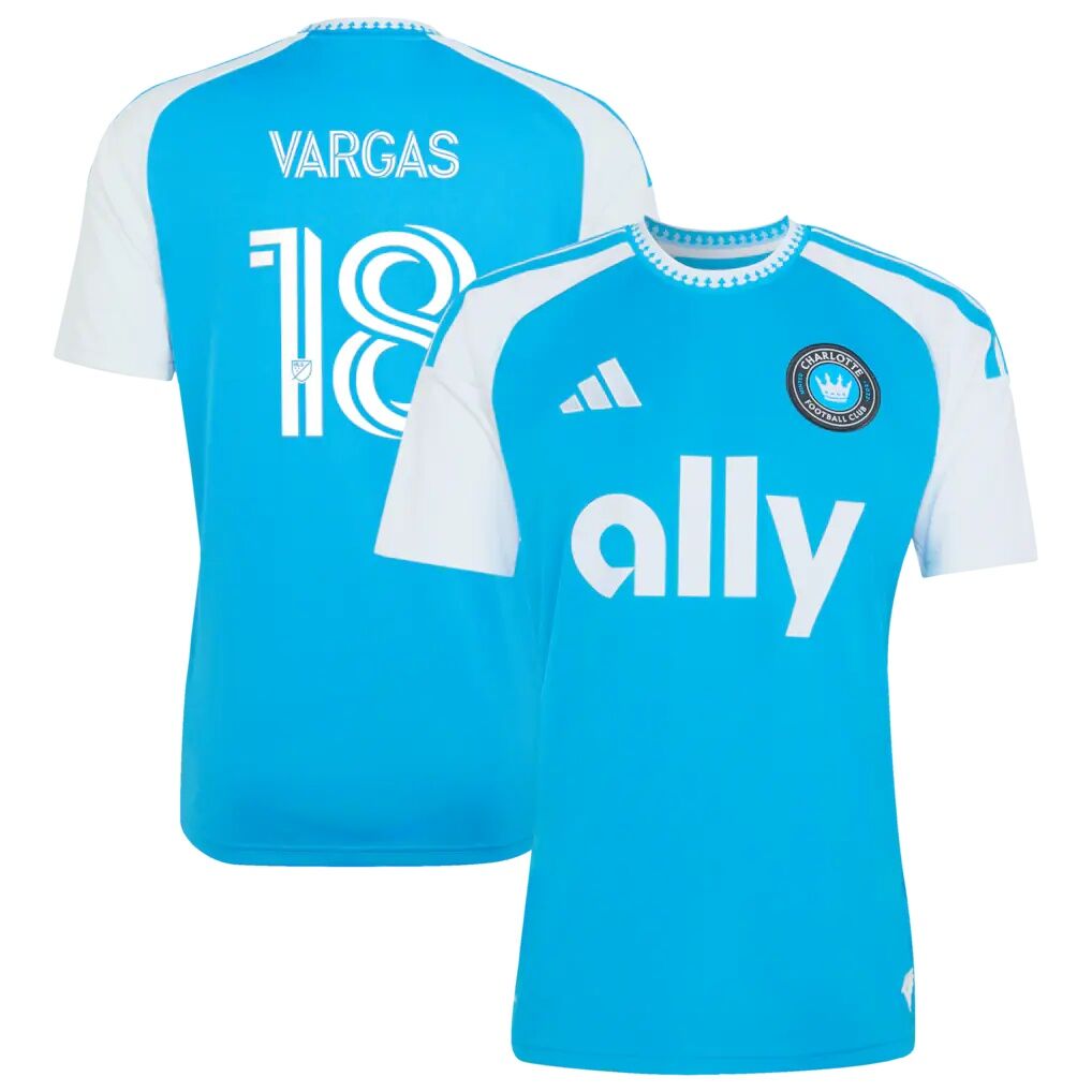 Kerwin Vargas Charlotte FC adidas 2026 Carolina Kit: Crowns Up Replica Jersey