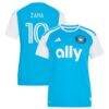 Wilfried Zaha Charlotte FC adidas Women's 2026 Carolina Kit: Crowns Up Replica Jersey - Blue - Front View