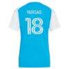 Kerwin Vargas Charlotte FC adidas Women's 2026 Carolina Kit: Crowns Up Replica Jersey - Blue - Detail View