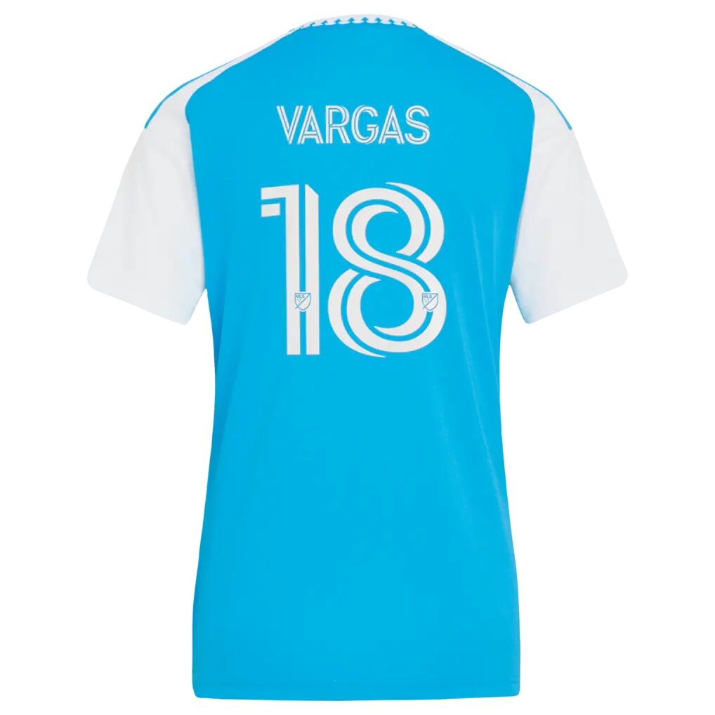 Kerwin Vargas Charlotte FC adidas Women's 2026 Carolina Kit: Crowns Up Replica Jersey