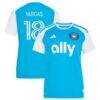 Kerwin Vargas Charlotte FC adidas Women's 2026 Carolina Kit: Crowns Up Replica Jersey - Blue - Front View