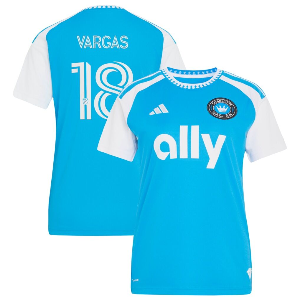 Kerwin Vargas Charlotte FC adidas Women's 2026 Carolina Kit: Crowns Up Replica Jersey