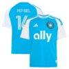 Pep Biel Charlotte FC adidas Youth 2026 Carolina Kit: Crowns Up Replica Jersey - Blue - Front View