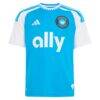 Pep Biel Charlotte FC adidas Youth 2026 Carolina Kit: Crowns Up Replica Jersey - Blue - Side View