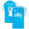 Ashley Westwood Charlotte FC adidas Youth 2026 Carolina Kit: Crowns Up Replica Jersey - Blue - Front View