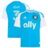 Tim Ream Charlotte FC adidas Youth 2026 Carolina Kit: Crowns Up Replica Jersey - Blue - Front View