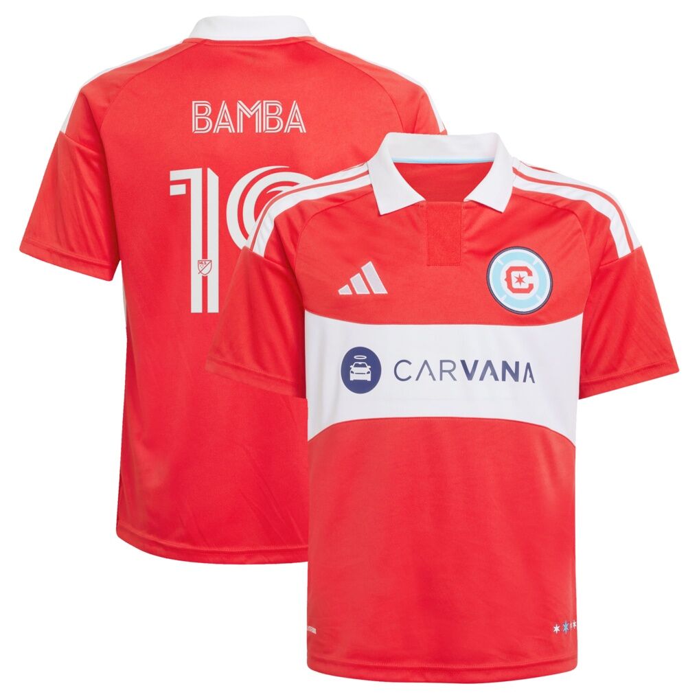 Jonathan Bamba Chicago Fire adidas Youth 2026 Forever Red Replica Jersey