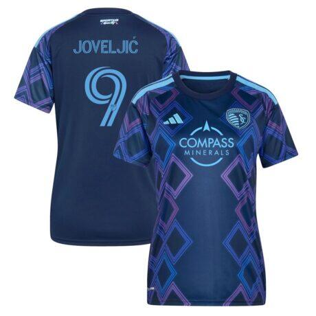 Dejan Joveljic Sporting Kansas City adidas Women's 2026 The 18th & Vine Kit Replica Jersey - Blue - Front View