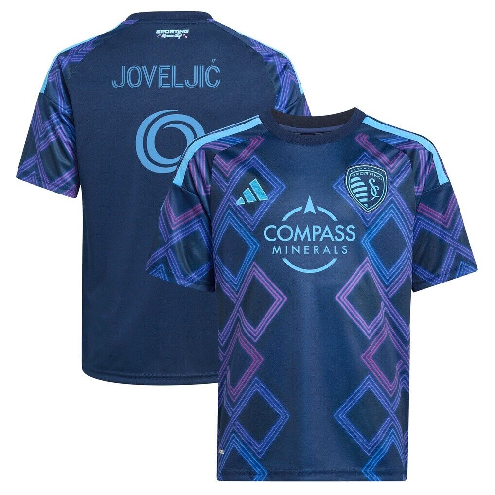 Dejan Joveljic Sporting Kansas City adidas Youth 2026 The 18th & Vine Kit Replica Jersey